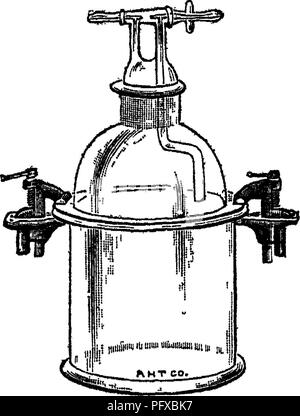 . Bakteriologie und Mykologie von Lebensmitteln. Essen. Bakteriologische Apparat der Gummischläuche. Diese^ Uush Lampe ist mit platinized Asbest gefüllt. Die Kulturen sind in einem Glas Tumbler, in den Mixbecher geben wird. Abb. 21 von der ursprünglichen Smillie des pubhcation genommen wird Die Einzelheiten der Asbest Glühlampe geben. Ausschluss von Sauerstoff Seattle Methode. Gewöhnliche Probiergläser mit Normalpapier oder Auto - bohydrate Brühen verwendet werden. Geschmolzene sterihzed Vaseline ist in das Rohr gegossen, bis der Stecker über | lang gebildet wird. Die Brühe und Vase-line werden dann für 20 bis 30 Minuten gekocht, um die Diss zu vertreiben Stockfoto