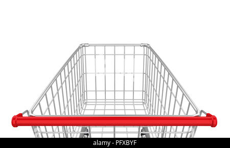 Warenkorb isoliert Stockfoto