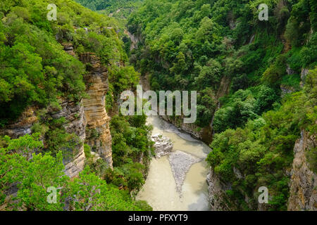 Osum Canyon, Skrapar, Berat, Albanien Qark Stockfoto