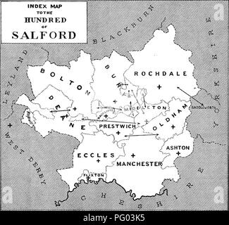 . Die Victoria Geschichte der Grafschaft von Lancaster;. Natural History. INDEX MAP ANDIE 100. 172 von IVIicrosoft® digitalisiert. Bitte beachten Sie, dass diese Bilder sind von der gescannten Seite Bilder, die digital für die Lesbarkeit verbessert haben mögen - Färbung und Aussehen dieser Abbildungen können nicht perfekt dem Original ähneln. extrahiert. Farrer, William, 1861-1924, ed; Brownbill, J., gemeinsame Hrsg. London [Polizist] Stockfoto