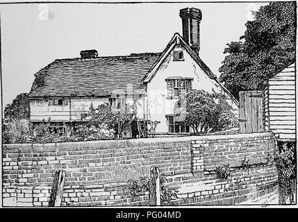 . Die Victoria Geschichte der Grafschaft von Hertford. Natural History. EDWINSTREE HUNDERT VIEL HADHAM Perry Green ist ein Weiler etwa 2 km südöstlich des Dorfes viel Hadham. Die Kirche von St. Thomas wurde 1853 erbaut und ist eine Kapelle der Mühelosigkeit der Pfarrkirche. Die Schule liegt im Süden. Hoglands bei Perry Green ist ein kleiner Anfang 17. Jahrhundert Bauernhof aus Holz, teilweise Wetter - an Bord und teilweise verputzt; die Dächer sind gefliest. Das Haus ist in zwei Stockwerke und Dachböden, und am Ende ist ein vorgezogener Schornstein der dünne rote Ziegel, mit zwei quadratischen engagiert Wellen schräg gesetzt. T Stockfoto