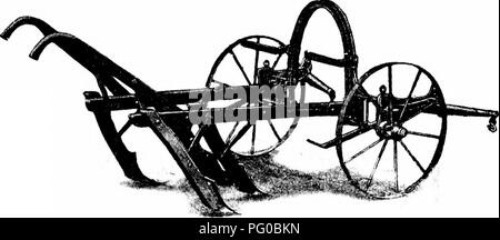 . Die Maisernte: Eine Diskussion von Mais, Sorghum, kafirs und wie in den USA und Kanada angebaut. Mais; Kafir Mais, Sorghum. 198 COBN PFLANZEN die Pflanzen widerstandsfähig, eine weeder verwendet werden kann, bis der Mais die Höhe von zwölf Zoll erreicht hat.. Abb. 62.- Die einfachste Art der einreihige Grubber, in extensive Nutzung der gesamten Corn Belt. Der Mais Grubber hat eine rasante Entwicklung in den letzten 50 Jahren durchgemacht. Das erste Pferd Kultivatoren wurden einzeln. Bitte beachten Sie, dass diese Bilder aus gescannten Seite Bilder, die digital für die Lesbarkeit verbessert haben mögen - Färbung und appeara extrahiert werden Stockfoto