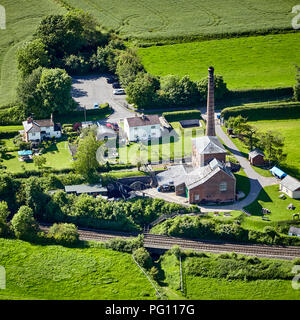 Luftaufnahme von Crofton Beam Engines von Kennet & Avon kanal in Wiltshire Stockfoto