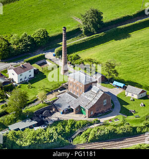 Luftaufnahme von Crofton Beam Engines von Kennet & Avon kanal in Wiltshire Stockfoto