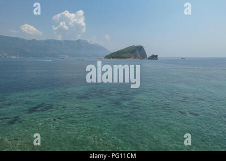 St Nicholas Insel Sveti Nikola Insel - in der südlichen Adria, Budva, Montenegro Stockfoto