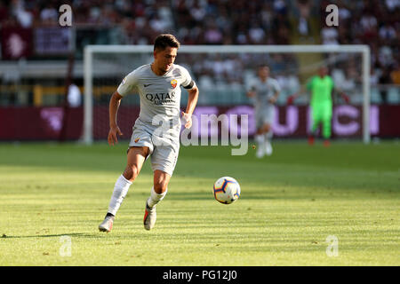 Cengiz unter der AS Roma in Aktion während der Serie ein Fußballspiel zwischen Torino FC und As Roma. Stockfoto