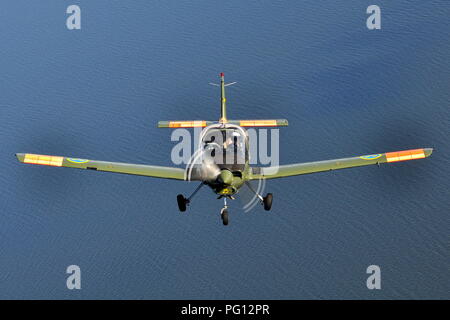 SK-61 SCOTTISH AVIATION BULLDOG DER SCHWEDISCHEN LUFTWAFFE historischen Flug. Stockfoto