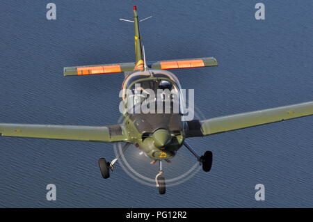 SK-61 SCOTTISH AVIATION BULLDOG DER SCHWEDISCHEN LUFTWAFFE historischen Flug. Stockfoto