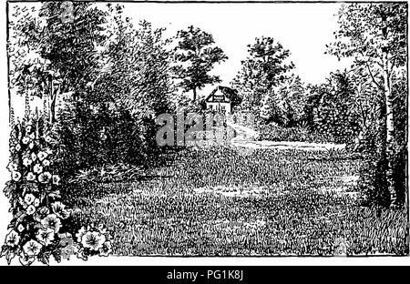 . Handbuch der Gartenarbeit; ein praktischer Leitfaden für die Herstellung der Anlage und den Anbau von Blumen, Obst und Gemüse für zu Hause. Im Garten arbeiten. Der allgemeine Plan ODER THEORIE DER PLATZ 33 mit seinem Medley von Form und Farbe. Fast jeder Hof hat einige solcher Streifen des Landes entlang einer hinteren Fuß oder Zaun oder gegen einen Bau-ing. Es ist die einfachste Sache, die es zu Pflanzen, - überhaupt so viel einfacher. 24. Einen offenen Hof. Blumen kann in frei entlang der Grenzen geworfen werden, aber Sie würden den Rasen verwöhnen wenn in seinem.. Als das Graben der Charakterlosen geranium Bett in der Mitte des eine harmlose Rasen. Die Stockfoto