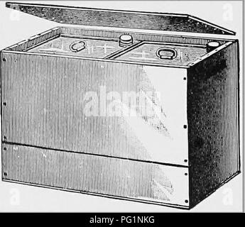 Der Bienenhalter-Leitfaden: Ein Handbuch für das Bienenhaus, das Praktiken wie Honiggewinnung und Wachsbehandlung behandelt, mit Einblicken in die Ausrüstung, die in verschiedenen Klimazonen verwendet wird. Stockfoto