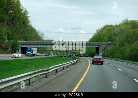 Eine wichtige Interstate Highway in den USA Ich 84 Connecticut Stockfoto