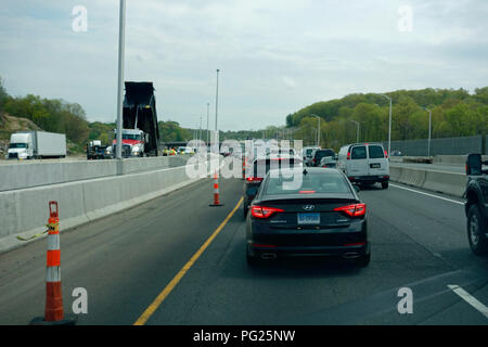 Eine wichtige Interstate Highway in den USA Ich 84 Connecticut Stockfoto