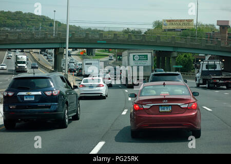 Eine wichtige Interstate Highway in den USA Ich 84 Connecticut Stockfoto