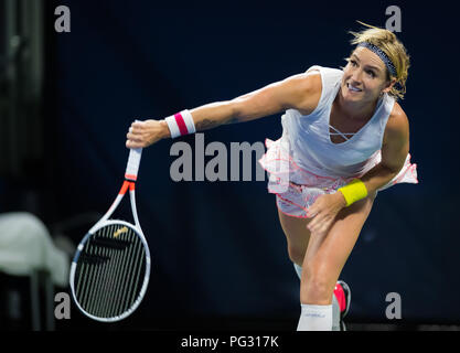 New York, USA. 24. Aug 2018. New York, USA. August 22, 2018 - Bethanie Mattek-Sands der Vereinigten Staaten in Aktion in der ersten Qualifikation Um an den US Open 2018 Grand Slam Tennis Turnier. New York, USA. 22. August 2018. Quelle: AFP 7/ZUMA Draht/Alamy leben Nachrichten Stockfoto