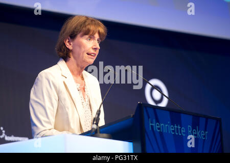 Henriette RÄDEKER, Bürgermeister der Stadt Köln, in ihrer Rede zur Eröffnung der Gamescom in Köln am 21.08.2018, | Verwendung weltweit Stockfoto