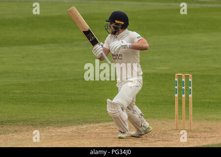 London, Großbritannien. 22. August 2018. Steven Croft schlagen für Lancashire gegen Surrey an Tag vier der Specsavers County Championship Game am Oval. David Rowe/Alamy leben Nachrichten Stockfoto