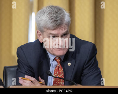 Washington, District of Columbia, USA. 22 Aug, 2018. United States Senator Bill Cassidy (Republikaner von Louisiana) Fragen, die ein Zeugnis während der US-Senat Ausschusses für Finanzen der Anhörung auf dem Capitol Hill in Washington, DC am Mittwoch, August 22, 2018 Quelle: Ron Sachs/CNP/ZUMA Draht/Alamy leben Nachrichten Stockfoto