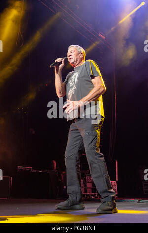 Tinley Park, Illinois, USA. 22 Aug, 2018. IAN GILLAN von Deep Purple während der langen Goodbye Tour im Hollywood Casino Amphitheater in Tinley Park, Illinois Credit: Daniel DeSlover/ZUMA Draht/Alamy leben Nachrichten Stockfoto