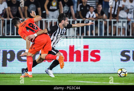 Partizan Stadion, Belgrad, Serbien. 23. August 2018. Tolgay Arslan von Besiktas in Aktion Bild: Nikola Krstic/Alamy leben Nachrichten Stockfoto