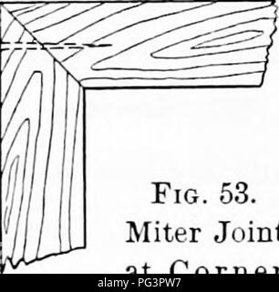 . Elementare Holzbearbeitung. Holzarbeiten; Bäume. Diverse Werkzeuge und iMETHODS DER ARBEIT 41 endg. Mantel; andernfalls die Stücke werden schwach gehalten werden, wenn überhaupt. Anfänger sind geneigt zu laro-e eine Menge, und diese Tendenz sollte vermieden werden. In einigen Fällen Nägel sind zusammen mit dem Klebstoff verwendet, wie auf die Ecken der Pic-ture Frames. Es ist üblich, in diesem Fall nur in einem dnection zu nageln, wie in Abb. 1 gezeigt. 53. 25. Nägel. Die Nägel im allgemeinen Gebrauch sind von zwei Arten, geschnitten und ivire. Zwei Ansichten einer cut Nagel sind in Bild 1 dargestellt. 54, ein Wesen in der Seitenansicht und h die Vorderansicht. Beachten Sie, dass in der. Abb. Stockfoto