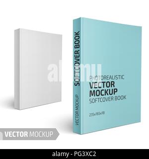 Leere vertikale Taschenbuch mit Sample Design. Stock Vektor