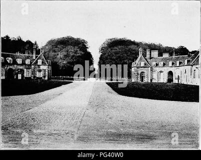 . Eine Geschichte der Percheron Pferd: mit bisher unveröffentlichten Daten über den Ursprung und die Entwicklung der modernen Art der schweren Zug, von authentischen Dokumenten, Aufzeichnungen und Manuskripte in den nationalen Archiven der französischen Regierung ausgearbeiteten, zusammen mit einer detaillierten Beschreibung der Einführung und Verbreitung der Rasse in den Vereinigten Staaten, auf die sich ein Symposium reflektiert die Ansichten der führenden zeitgenössischen Importeure und Züchter berühren die Auswahl, Fütterung und allgemeine Verwaltung der Hengste, Zuchtstuten und Fohlen angehängt wird. Percheron Pferd. Vom CHATEAU UND DEN BLICK Stockfoto