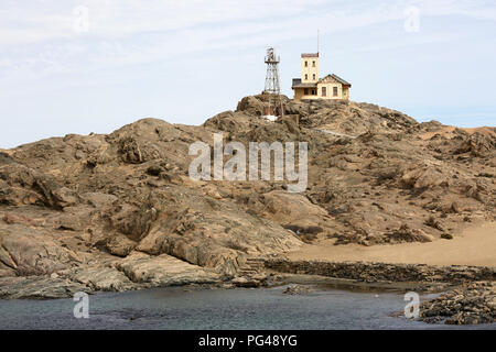 Shark Island Lighthouse, Lüderitz, Namibia, Afrika Stockfoto