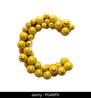 Brief eine emoji Schriftart. 3D-Rendering Stockfotografie - Alamy