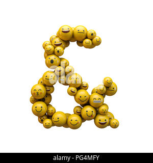 Brief eine emoji Schriftart. 3D-Rendering Stockfotografie - Alamy