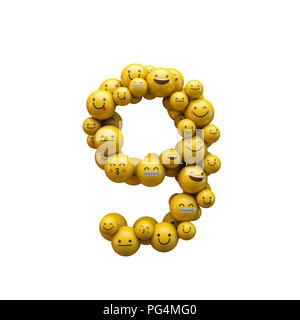 Brief eine emoji Schriftart. 3D-Rendering Stockfotografie - Alamy