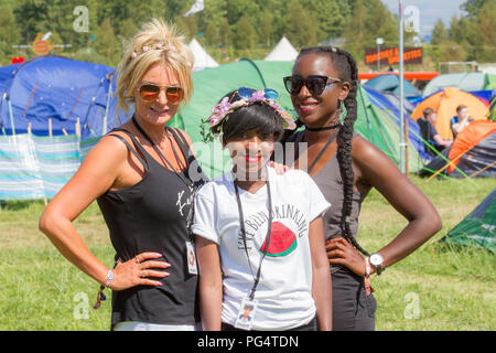 Junge Menschen an Musik Festival Stockfoto