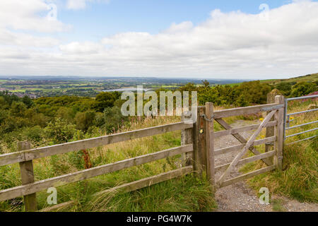 Blick von oben auf Rivington Pike, Bolton, Lancashire. Stockfoto