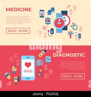 Digitale vektor Gesundheit sensor Symbole mit gezogenen Simple Line Art info Grafik fest, Flacher Stil Stock Vektor