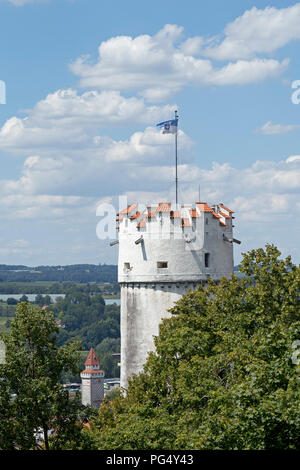 Mehlsack (mehlsack) Tower, Ravensburg, Baden-Württemberg, Deutschland Stockfoto