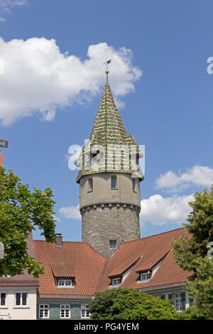 Grüner Turm (grüner Turm), Ravensburg, Baden-Württemberg, Deutschland Stockfoto