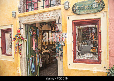 Santorin Oia shopfront Stockfoto