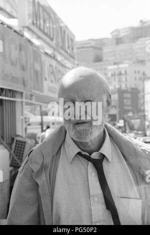 Der amerikanische Schriftsteller Lawrence Ferlinghetti auf Capri im Jahre 1990. Stockfoto