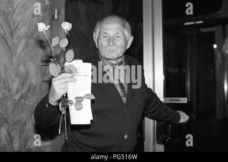 Der tschechische Schriftsteller Bohumil Hrabal in Wien. Stockfoto