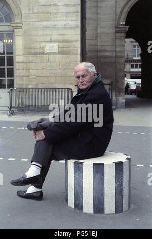 Der tschechische Schriftsteller Bohumil Hrabal in Paris im Jahre 1990. Stockfoto