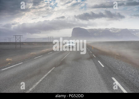 Island sand Storm Stockfoto