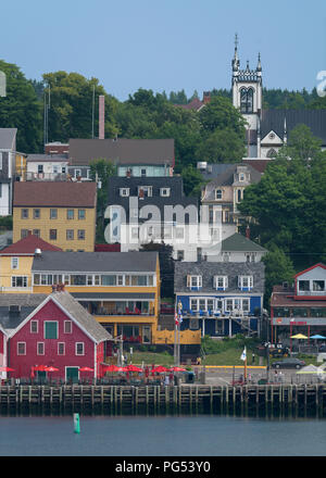 Lunenburg Stadtbild von über Hafen von Lunenburg in Lunenburg, Nova Scotia Stockfoto