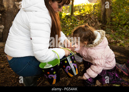 Ribby Halle Halloween Jagd. Familie Tag heraus. Stockfoto