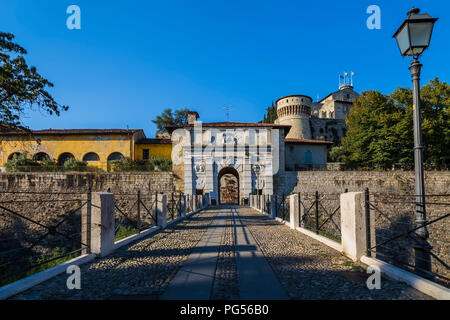 Burg auf dem Hügel Cidneo Chidneo () in Brescia. Italien Stockfoto