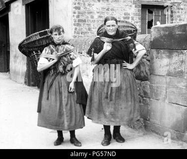 Fishwives in Newhaven, Edinburgh, Viktorianischen Periode Stockfoto