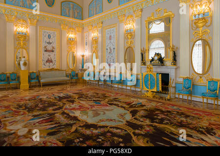 St. Petersburg, Russland - 19 AUGUST 2017: Innenraum der Catherine Palace Stockfoto