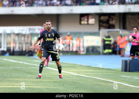 Miralem Rudolph von Juventus Turin FC in Aktion während der Serie ein Fußballspiel zwischen Ac Chievo Verona und Juventus Turin. Stockfoto