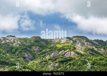 Erodieren Berge in einer wilden Landschaft Stockfoto