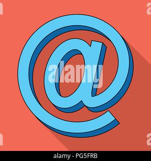 E-Mail Symbol. Mail und Postbote einzelnen Symbol im flachen Stil vektor Symbol lieferbar Abbildung. Stock Vektor