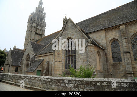 L'Eglise Notre Dame Paroissiale de Croaz-Baz, Ort Lacaze Duthiers, Roscoff, Finistere, Bretagne, Frankreich Stockfoto