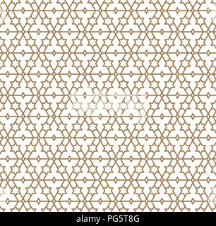 Nahtlose Muster im Goldenen Schnitt Linien. Basierend auf Arabisch geometrische Muster. Stock Vektor